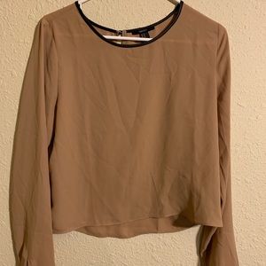 Long sleeve tan blouse